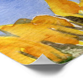 Zonnebloem 01 Waterverf schilderijen Kunstafdrukke Poster (Hoek)