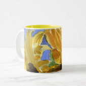 Zonnebloem 02 Waterverf Mok schilderen (Voorkant links)