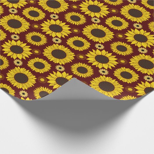 Zonnebloem 03.b DRed BG Cadeaupapier (Hoek)