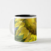 Zonnebloem 04 Waterverf Mok schilderen (Voorkant links)