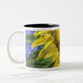 Zonnebloem 04 Waterverf Mok schilderen (Links)