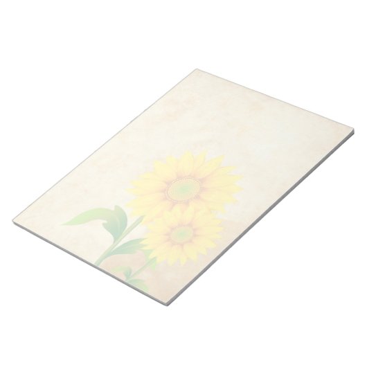 Zonnebloem - 11 x 8,5 inch Notitieblok voor 40 vel (Schuin)