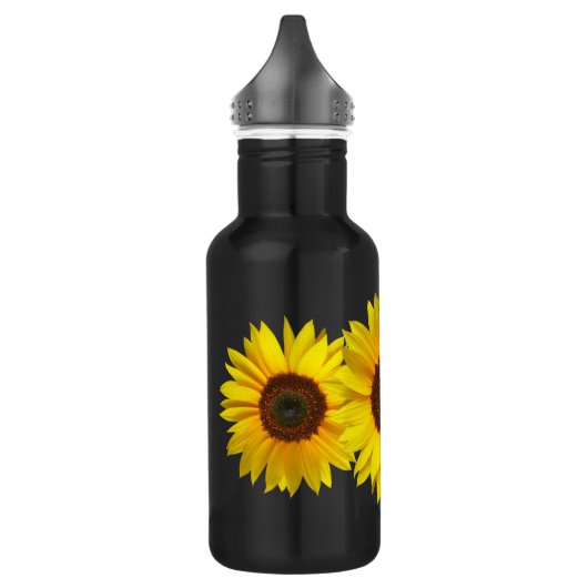 Zonnebloem 18 oz. Zwart Waterfles (Links)