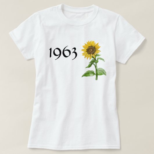 Zonnebloem 1963 t-shirt (Design voorkant)
