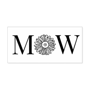Zonnebloem #1 Koppel Trouw 2 Initieel Monogram Zelfinktende Stempel