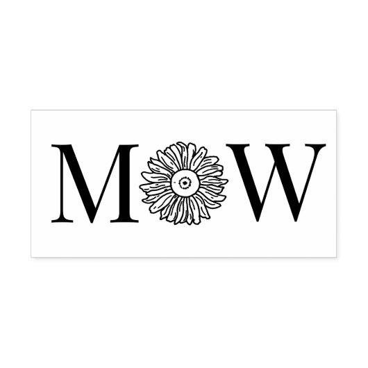 Zonnebloem #1 Koppel Trouw 2 Initieel Monogram Zelfinktende Stempel (Design)