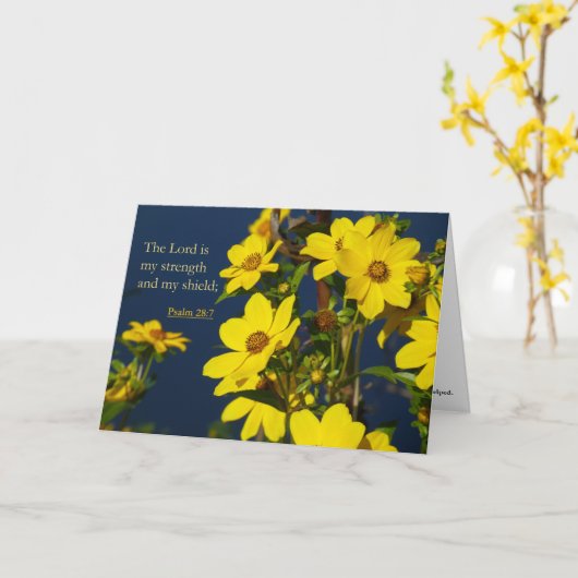 "Zonnebloem 1." ScriptWenskaart Kaart (Gele Bloem)