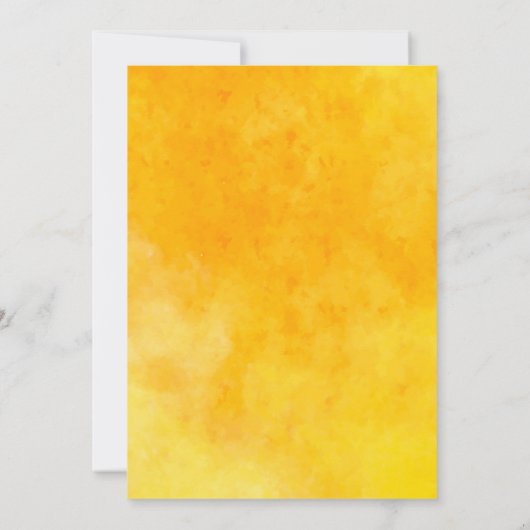 Zonnebloem 1e verjaardag Uitnodiging voor een meis (Achterkant)