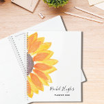 Zonnebloem 2023, speciaal ontworpen planner<br><div class="desc">Deze eenvoudige en stijlvolle Planner is versierd met een gele waterverf zonnebloem. Eenvoudig aan te passen met jouw naam en jaar. Gebruik de optie Verdere wijzigingen aanpassen om de tekstgrootte, stijl en kleur te wijzigen. Omdat wij ons kunstwerk creëer, zult u dit nauwkeurige afbeelding niet vinden van andere ontwerpers. Oorspronkelijke...</div>