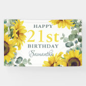Zonnebloem 21e verjaardagsfeestje spandoek (Horizontaal)