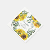 Zonnebloem 21ste verjaardagsfeest servet (Hoek)