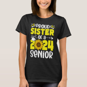 Zonnebloem 24 Ruw zusje van een klasse van 2024 24 T-shirt