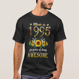 Zonnebloem 28e verjaardag voor vrouwen Floral Best T-shirt