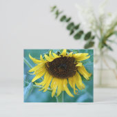 Zonnebloem 2 briefkaart (Staand voorkant)