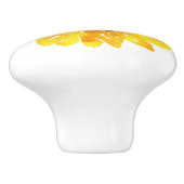 Zonnebloem 2 met handgeschilde Waterverf Keramische Knop (Zijkant)