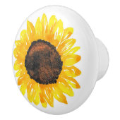 Zonnebloem 2 met handgeschilde Waterverf Keramische Knop (Rechts)
