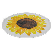 Zonnebloem 2 met handgeschilde Waterverf Snijplank (Hoek)