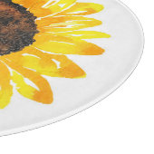 Zonnebloem 2 met handgeschilde Waterverf Snijplank (Hoek)