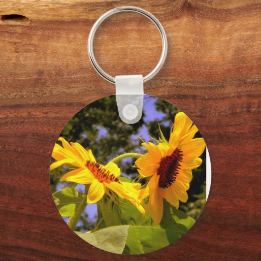 Zonnebloem 2 sleutelhanger (Voorkant)