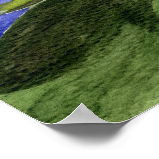 Zonnebloem 2-Waterverf schilderkunst afdrukken Poster (Hoek)