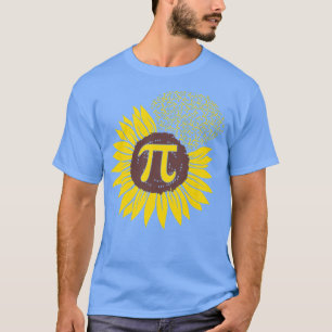 Zonnebloem 3,14 pi Aantal Symbool Wiskunde Wetensc T-shirt