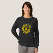 Zonnebloem 3 14 Pi-nummersymbool 100ste dag van sc T-shirt (Voorkant volledig)