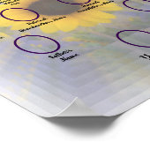 Zonnebloem 3D-ontwerp met ovale voorouder foto's Poster (Hoek)