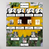 Zonnebloem 4-generatie stamboom foto's poster (Voorkant)