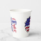 Zonnebloem 4 juli papieren bekers (Rechts)