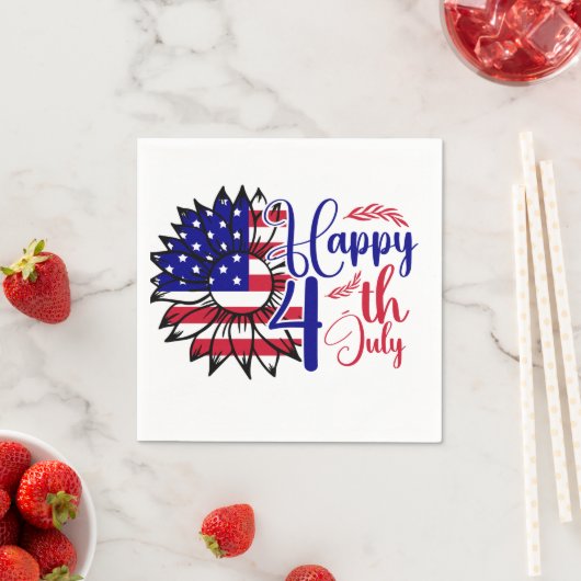 Zonnebloem 4 juli servet (Insitu)