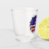 Zonnebloem 4 juli shot glas (Links)