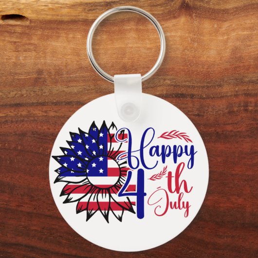 Zonnebloem 4 juli sleutelhanger (Achterkant)