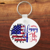 Zonnebloem 4 juli sleutelhanger (Voorkant)