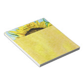 Zonnebloem 4 Waterverf Notitieblok (Schuin)