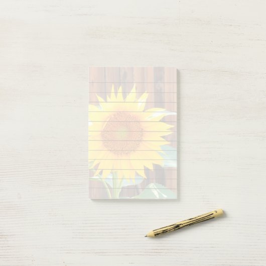 Zonnebloem 4x6 post it note note-pad (Op bureau)