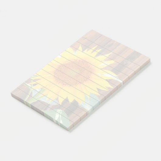 Zonnebloem 4x6 post it note note-pad (Schuin)