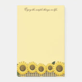 Zonnebloem 4x6 post-it® notes (Voorkant)