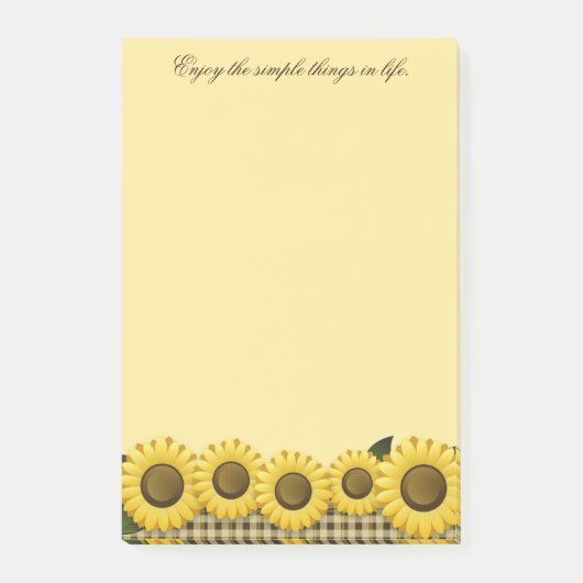 Zonnebloem 4x6 post-it® notes (Voorkant)