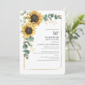 Zonnebloem 50e verjaardag Eucalyptus Simple Kaart (Staand voorkant)