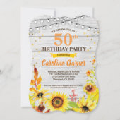 Zonnebloem 50ste verjaardag uitnodiging. Alle leef Kaart (Voorkant)