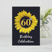 Zonnebloem 60 jaar Gele Zonnebloem Dag Partij Kaart (Staand voorkant)
