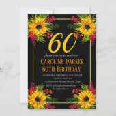 Zonnebloem 60e verjaardag Geel Bloemen Volwassene Kaart (Voorkant)