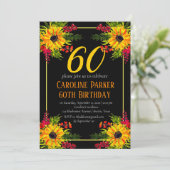 Zonnebloem 60e verjaardag Geel Bloemen Volwassene Kaart (Staand voorkant)