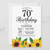 Zonnebloem 70e verjaardag uitnodiging (Voorkant)