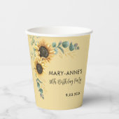 Zonnebloem, 80e verjaardag van de geboorte papieren bekers (Voorkant)