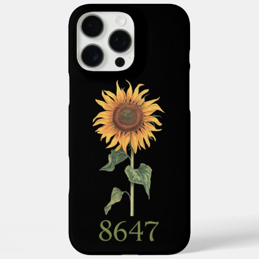 Zonnebloem 8647 86 47 Subtiele anti Trump bloem Bo Case-Mate iPhone Case (Achterkant)