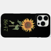 Zonnebloem 8647 86 47 Subtiele anti Trump bloem Bo Case-Mate iPhone Case (Achterkant (horizontaal))