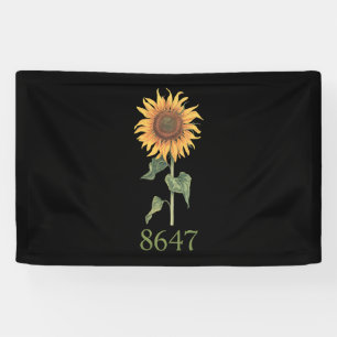 Zonnebloem 8647 86 47 Subtiele anti Trump bloem Bo Spandoek