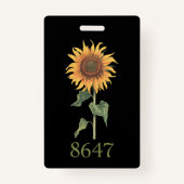 Zonnebloem 8647 86 47 Subtiele Anti Trump Bloemen  Badge (Voorkant)