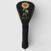 Zonnebloem 8647 86 47 Subtiele Anti Trump Bloemen  Golfheadcover (Voorkant)